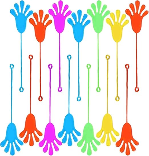 20Pcs Sticky Hands Stretchy Sticky Sensory Toys,Fun Stretchy Glitter Sticky Hands,Mini Sticky