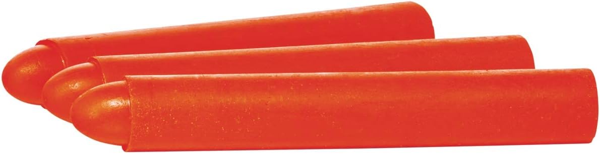 Dixon Industrial Fluorescan Specialty Crayons, Round, 4-3/4 x 11/16", Orange, 12-Pack (13003)