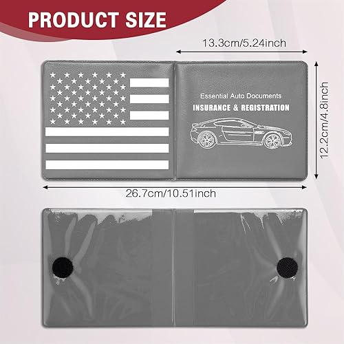 Miniatura 2 de 2 piezas esenciales para automóvil, guanteras de vehículos, soporte para registro de automóvil y seguro, accesorios para el interior del automóvil,