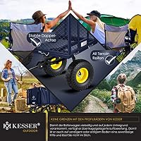 KESSER® Bollerwagen 550kg belastbar Gartenwagen Transportwagen Gartenkarre herausnehmbare Plane Gerätewagen Handwagen vielseitig einsetzbar inkl. Handschuhe Navyblau – Ansicht 5