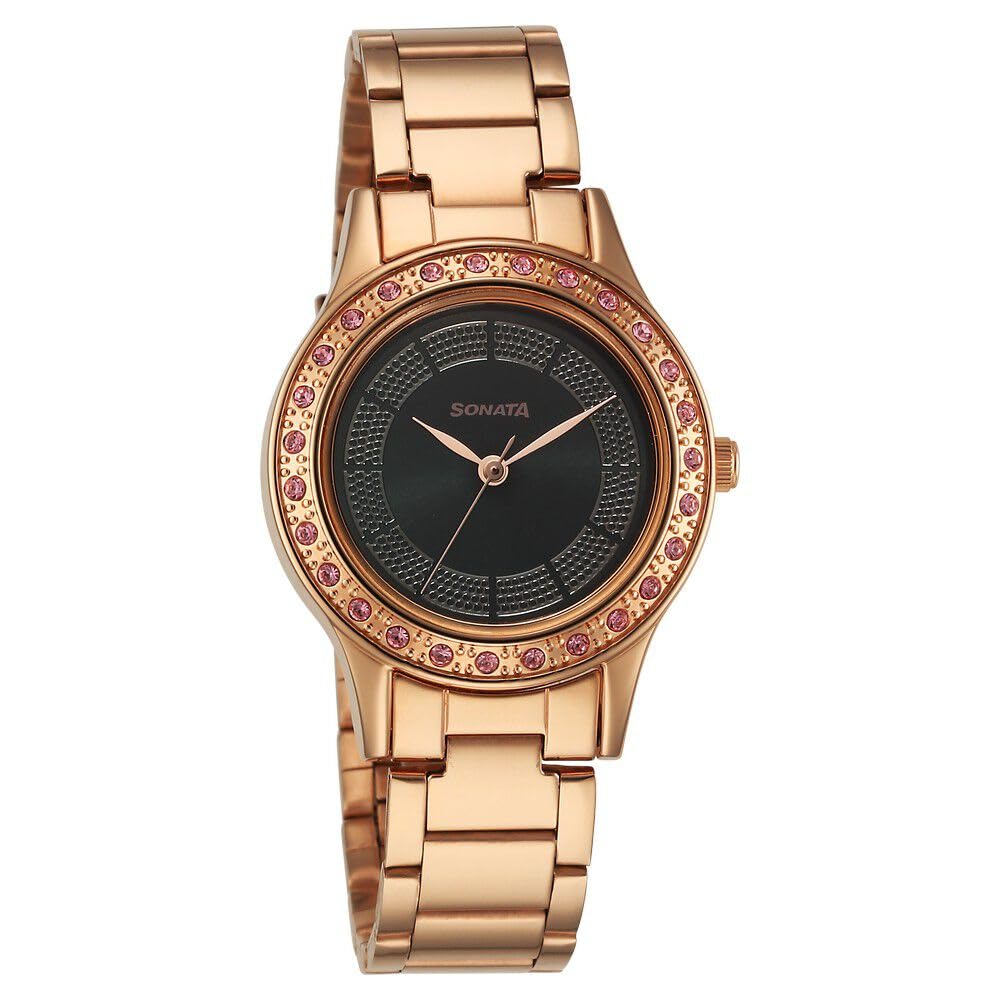 Sonata Quartz Analog Black Stainless Steel Strap for Women-8123WM04 (B0CSP59W2W) Amazon Price History, Amazon Price Tracker