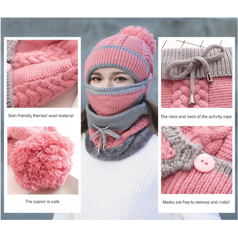 Pasamontañas, gorro calentador de cuello, pasamontañas, máscara facial para exteriores con forro polar, gorro de invierno, sombrero de invierno para viajes, trabajo, pasear, conducir, pesca
