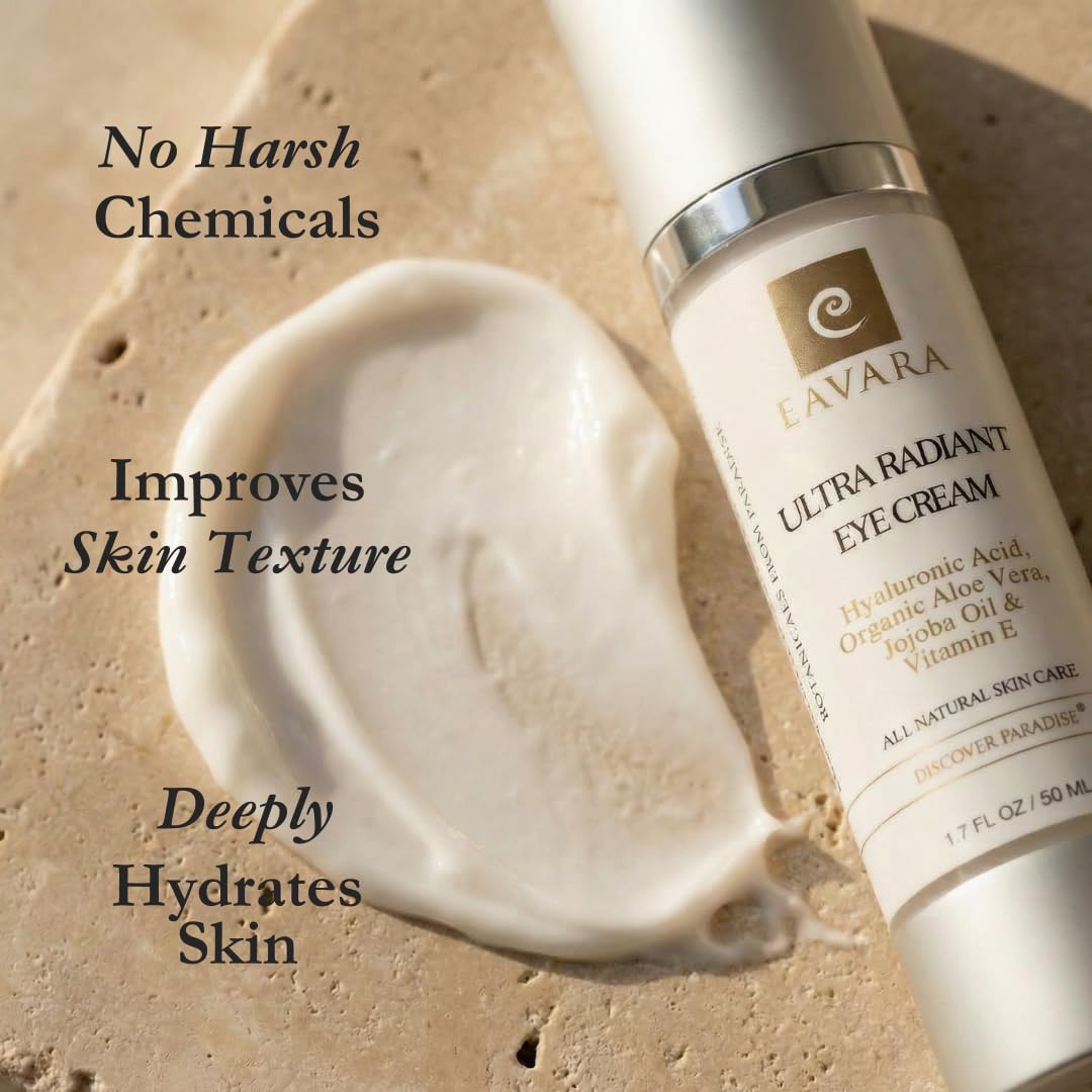 Ultra Radiant Eye Cream 1.7 oz Pump – Hydrating Under Eye Firming Cream for Puffiness, Dark Circles & Wrinkles – Plumping & Lifting Eye Moisturizer for Women