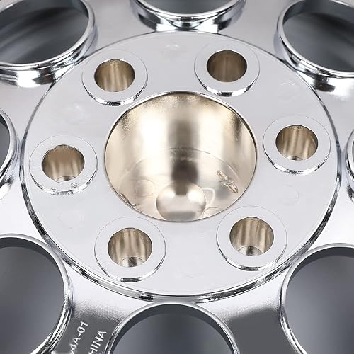 Miniatura 5 de PIT66 Tapacubos de rueda cromados plateados de 10 pulgadas, 4 unidades, compatibles con YamahaEZGO Club Car