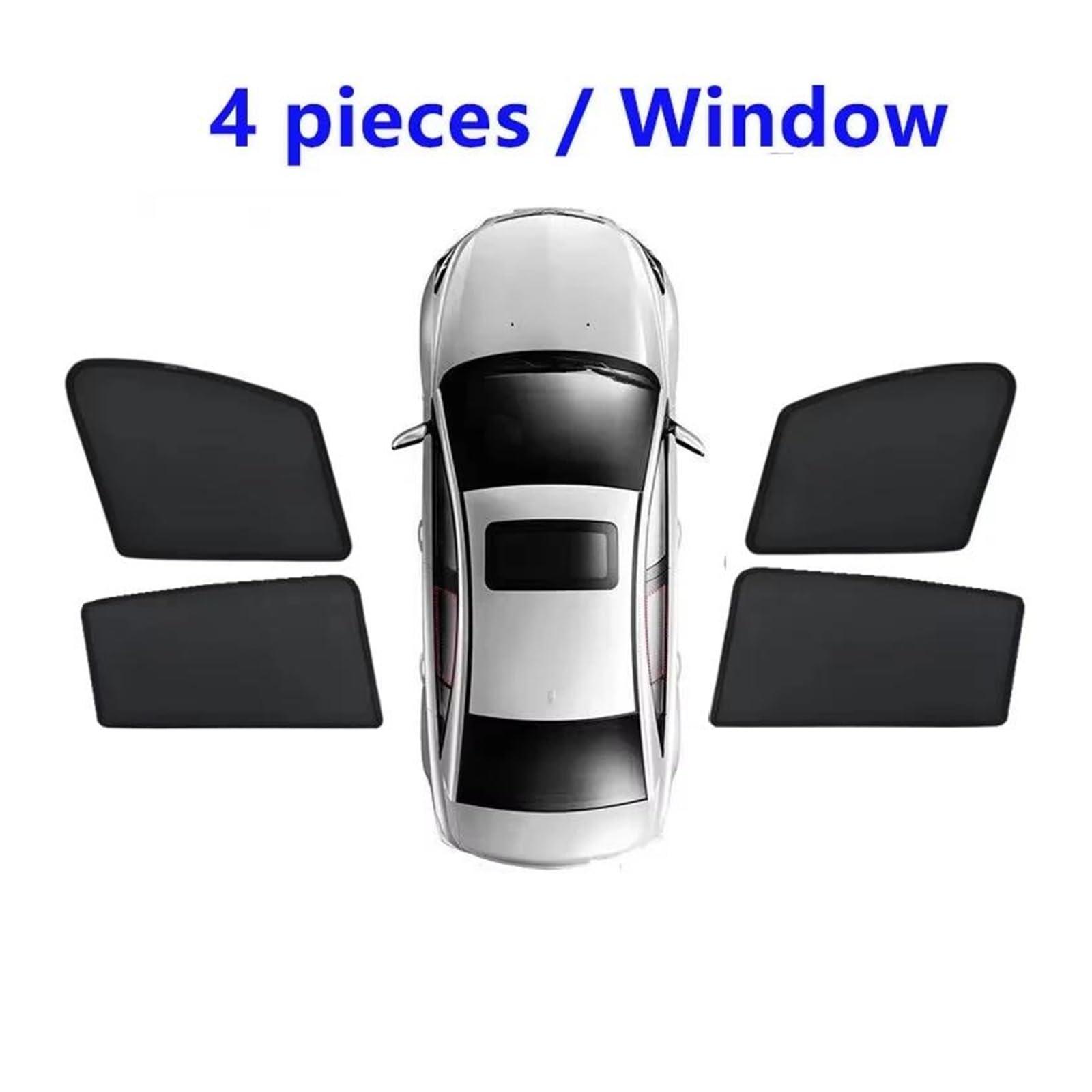 Sonnenblende Auto Auto Mesh Sonnenschutz Für MG 4 MG4 EH32 EV MK1 2022 2023 2024 Für Mulan Schattierung Fenster Vorhang Sonnenblende mesh Autoscheibenabdeckung(4pcs Front Rear)