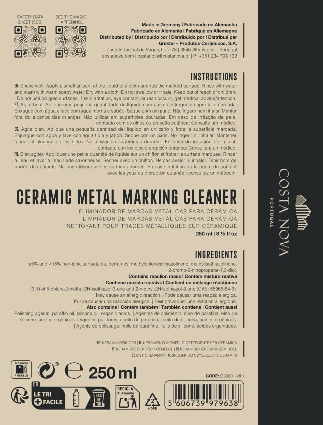 Costa Nova Limpiador de Marcas en Cerámica y Metal 8.5 fl oz miniatura 3