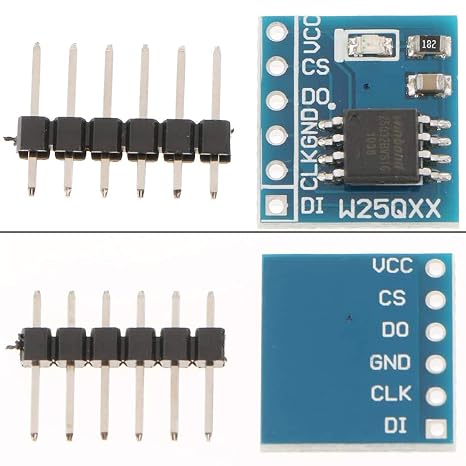 5 Pcs W25Q64 Flash Memory Module 64Mbit 8MByte Module 2.7-3.6V DataFlash SPI Interface