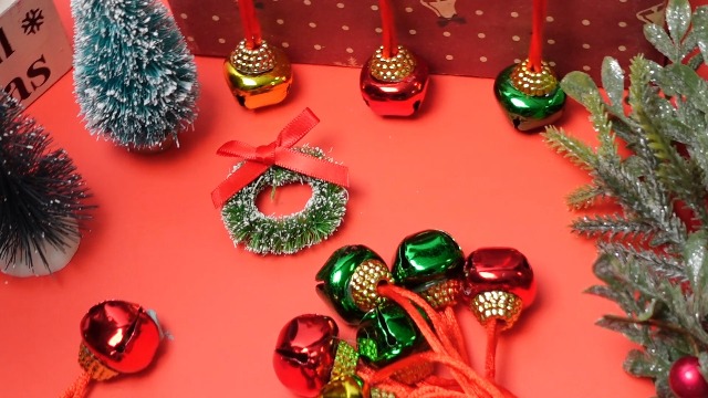 24 Christmas Jingle Bells With Ribbons – Red, Gold, Green Metal Bells For Tree, Door & Party Decor (1.2" Size)