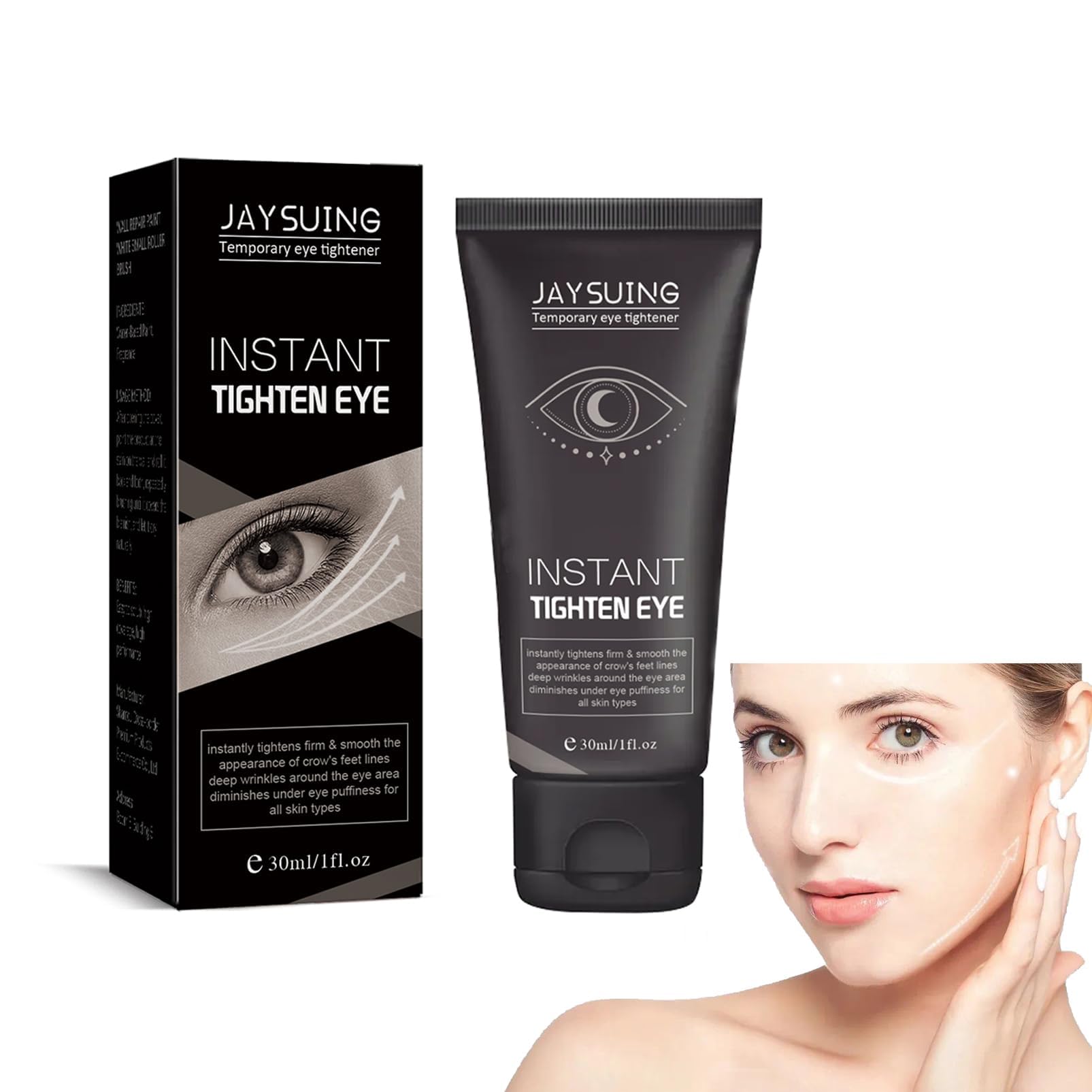 Azonee1Pcs Instant Eye Tightener, Eye Cream For Fade Dark Circles Fine Lines & Puffy Eyes, Anti Wrinkle with Retinol And Collagen, Firming Eye Cream for Hydrating, Moisturizing, Lifting