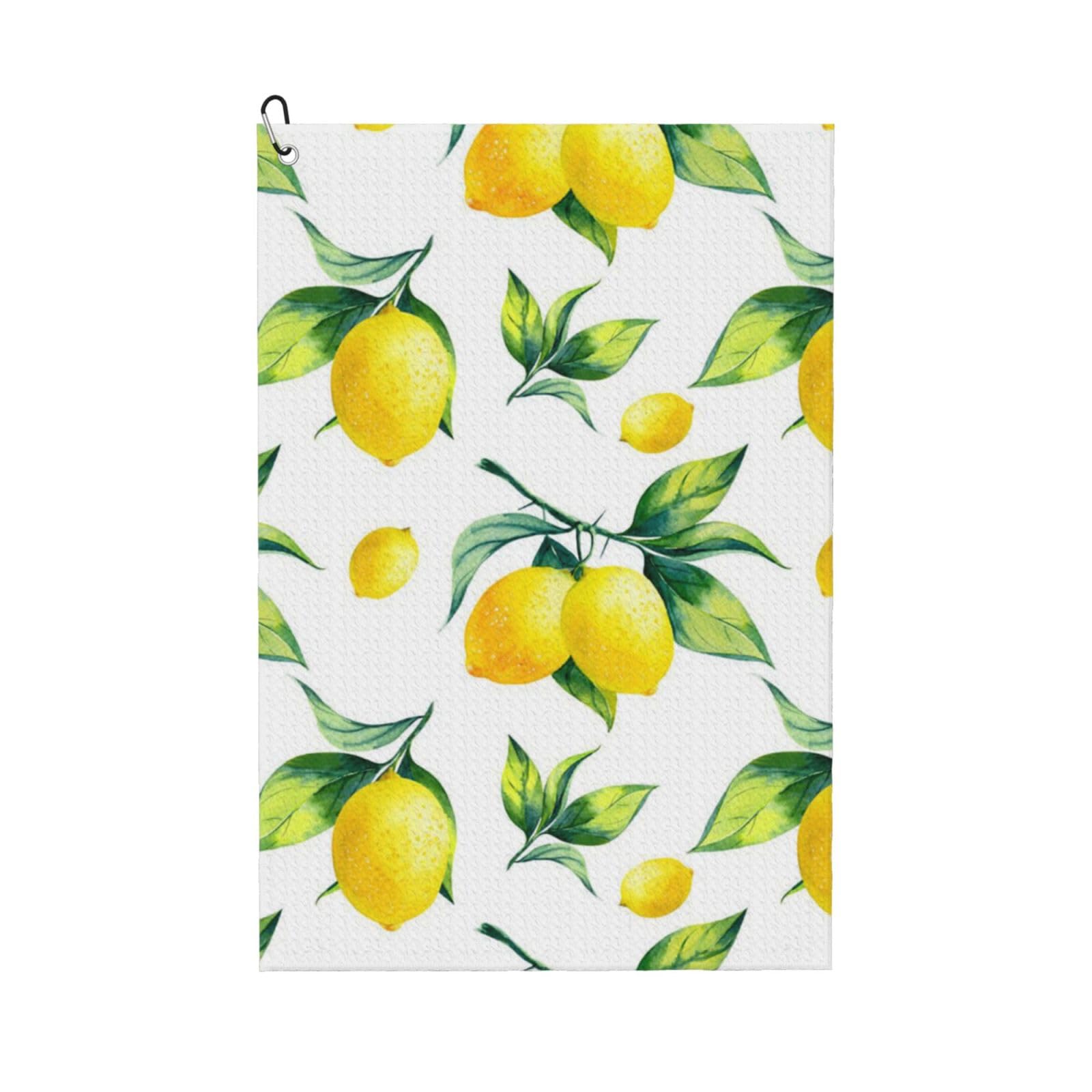 Hnnkloy Lemon, 16x24 in Portable Waffle Golf Towels with Carabiner Clip for Golf Bag