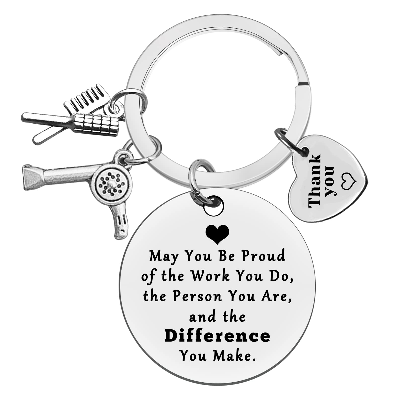 Xiahuyu Hairdresser Gifts Keychain Hair Stylist Appreciation Gifts Cosmetology Graduation Gift Christmas Birthday Leaving Retirement Gfit Thank You