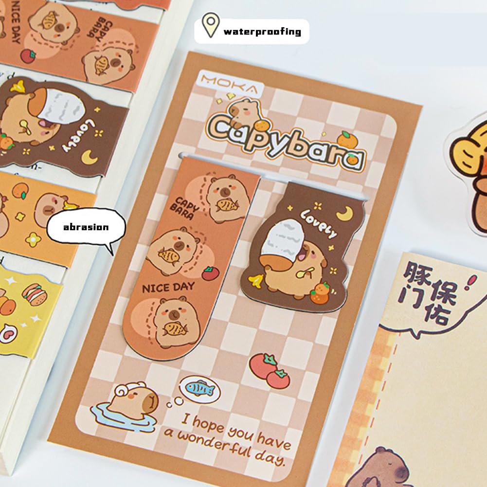 Capybara Pencil Case with Large, Capybara Stationery Set including Stickers,Memo Pad, Plush, Keychain,Cute Pencil Case - Image 4