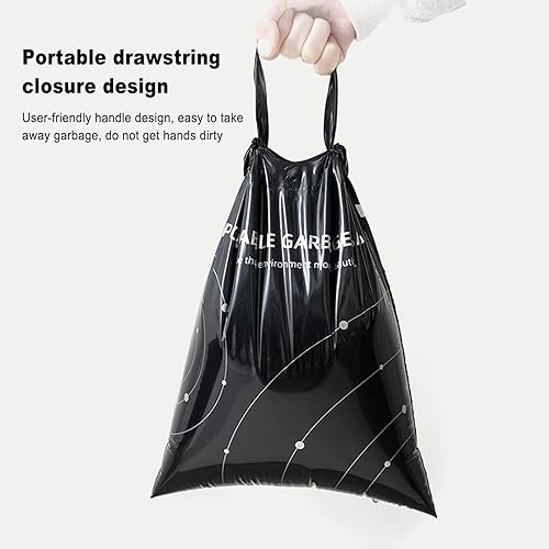 Miniatura 5 de Bolsas de basura desechables para automóviles, bolsas de vómito, paquete de 40 unidades, cordón portátil, bolsas de limpieza autoadhesivas de doble