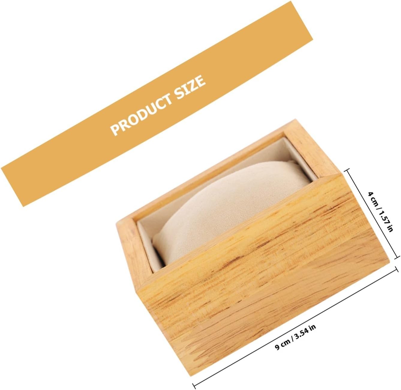 ibasenice Beige Wooden Watch Display Stand with Pillow for Bedroom Decor image 2