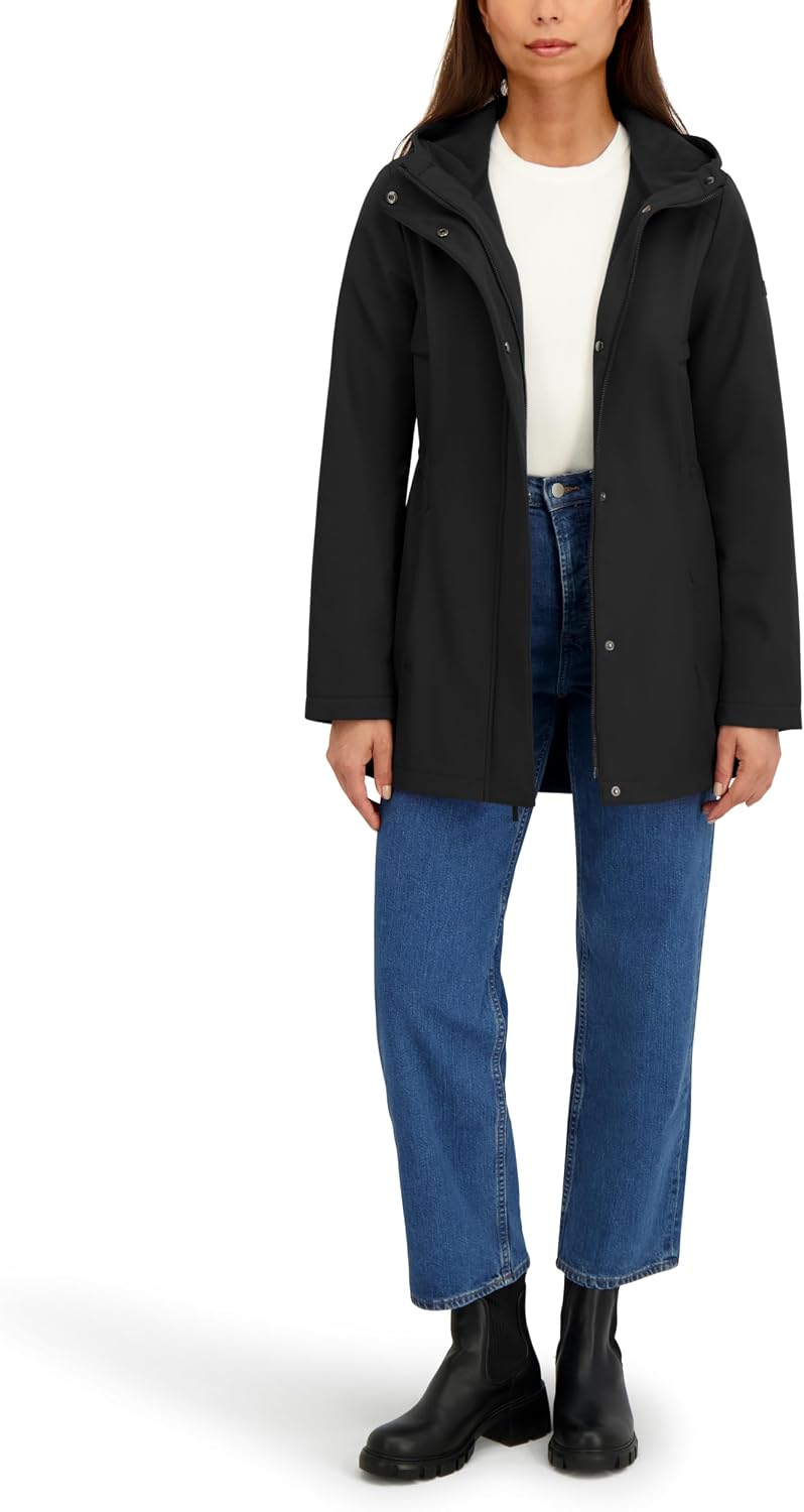 Women's Softshell Front-Zip Jacket with Down Detail