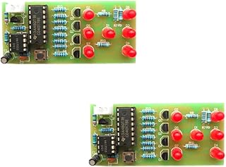 KOOBOOK 2Sets Electronic Dice Board Kit LED Circuit DIY Kit Student Electronic Learning