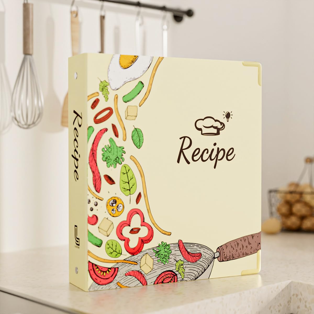 Recipe Binder 3 Ring Kit - 8.5x11 Full Page Recipe book binder with plastic sleeves, 4x6 Cards, 12 Dividers, 25 Labels, and 1 Pen for Recipe Book to Write in Your Own Recipes, Waterproof Cover Design - Image 7