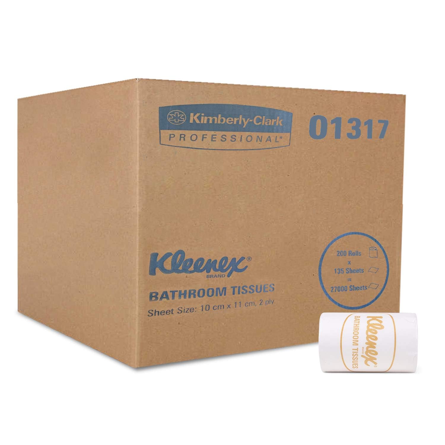 Kleenex® 2 ply Toilet Paper Tissue Roll, 200 Rolls, 135 Pulls/Roll (Total 27,000 Sheets) (01317) (B08KR29W11) Amazon Price History, Amazon Price Tracker