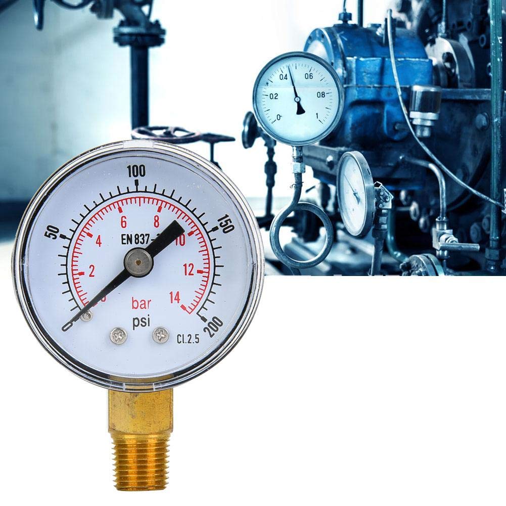 Manometer 0-100 PSI / 0-7 Bar - Für Luft, Öl &amp Produktbild-Vorschau 3