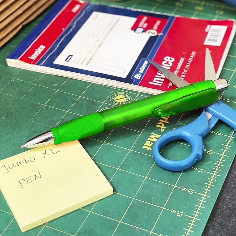 Miniatura 5 de tokuyo Bolígrafos grandes paquete de 3 bolígrafos jumbo de tinta negra con 10 recargas bolígrafo gigante fácil agarre nunca se pierde bueno para