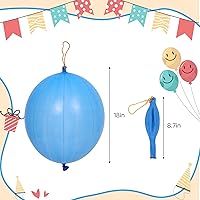 Vista 22 de rubfac 25 globos de perforación, recuerdos de fiesta para niños, globo hinchable de neón grueso y resistente para rellenos de huevos de Pascua