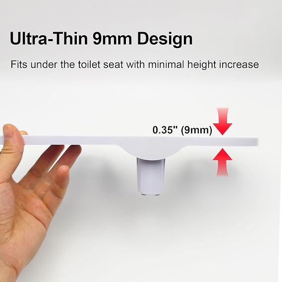 Bidet Attachment for Toilet, Non-Electric, Dual Nozzle, Self-Cleaning