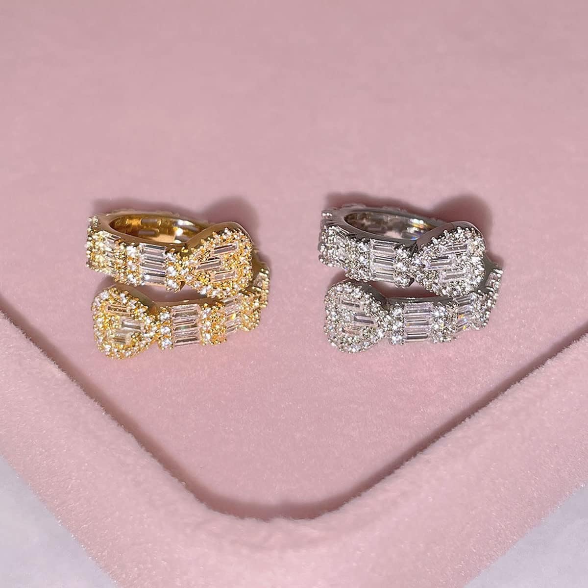 Heart Rings for Women Bling Iced Out Rings Cubic Zirconia Ring Men Women Engagement Wedding Promise Ring for Her Hip Hop Jewelry Size - Image 4