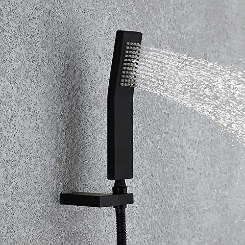 Douche combo ensemble avec robinet en laiton et pommeau noir mat
