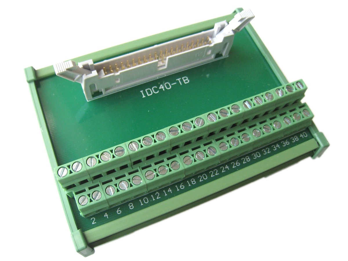 Bloc de jonction IDC40 40 broches de précision pour montage rail DIN