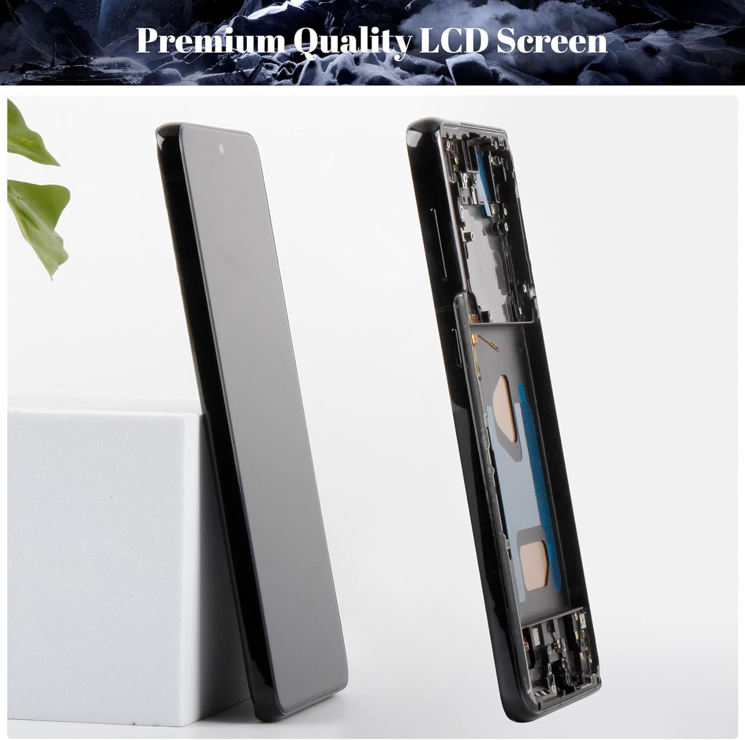 TFT for Samsung Galaxy S21 Plus 5G LCD Display for Galaxy S21 Plus 5g Screen Replacement for SM-G996U SM-G996U1 Digitizer Touch Screen Assembly Repair Part with Frame (Black)