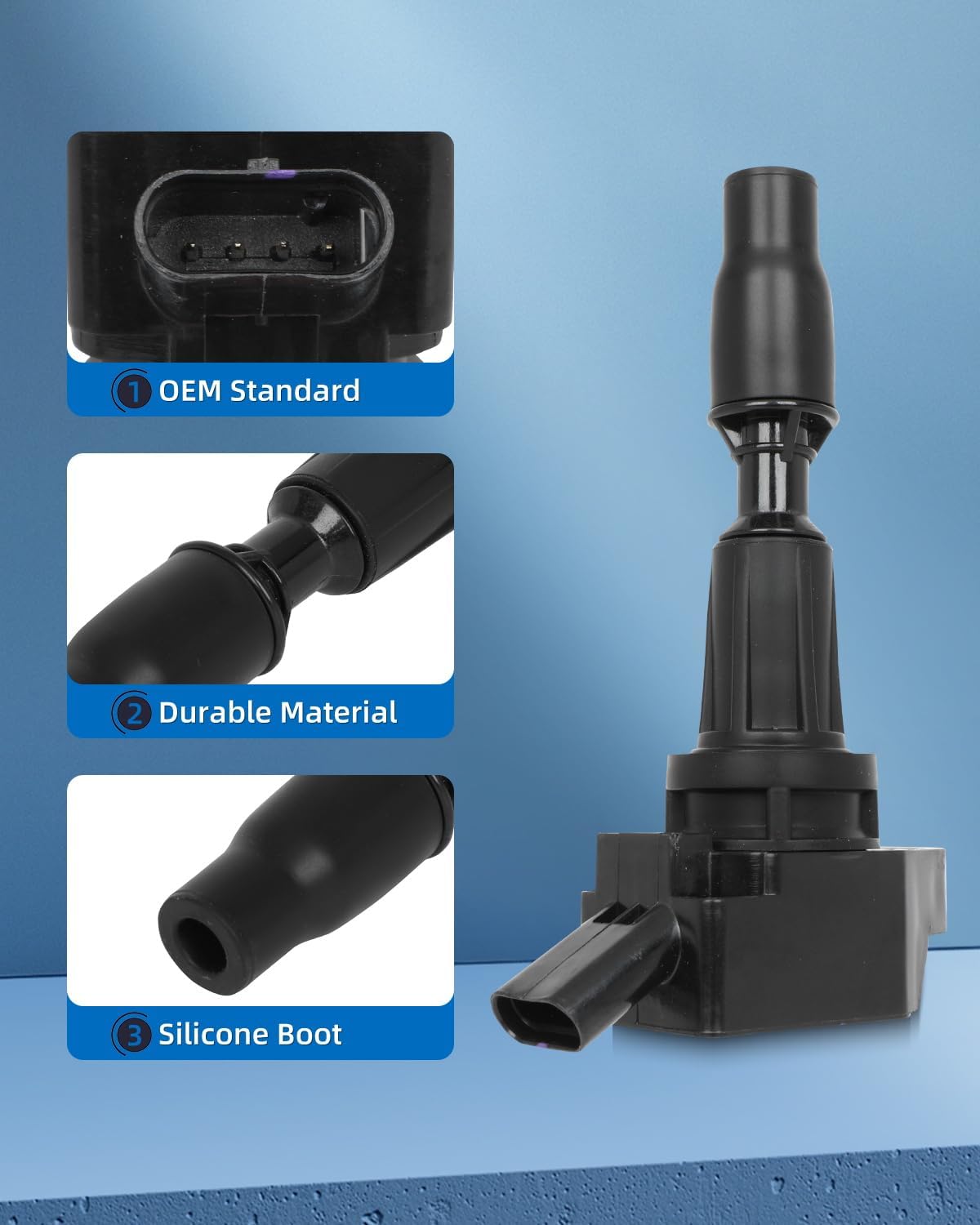 ECCPP 4 ignition coils with 4 iridium Spark Plugs,UF764,for Hyundai Sonata 2015-2019,Santa Fe Sport 2016-2018,Tucson 2018-2020 &,for kia Optima 2016-2020,Sorento,for Sportage,RondoGN10730