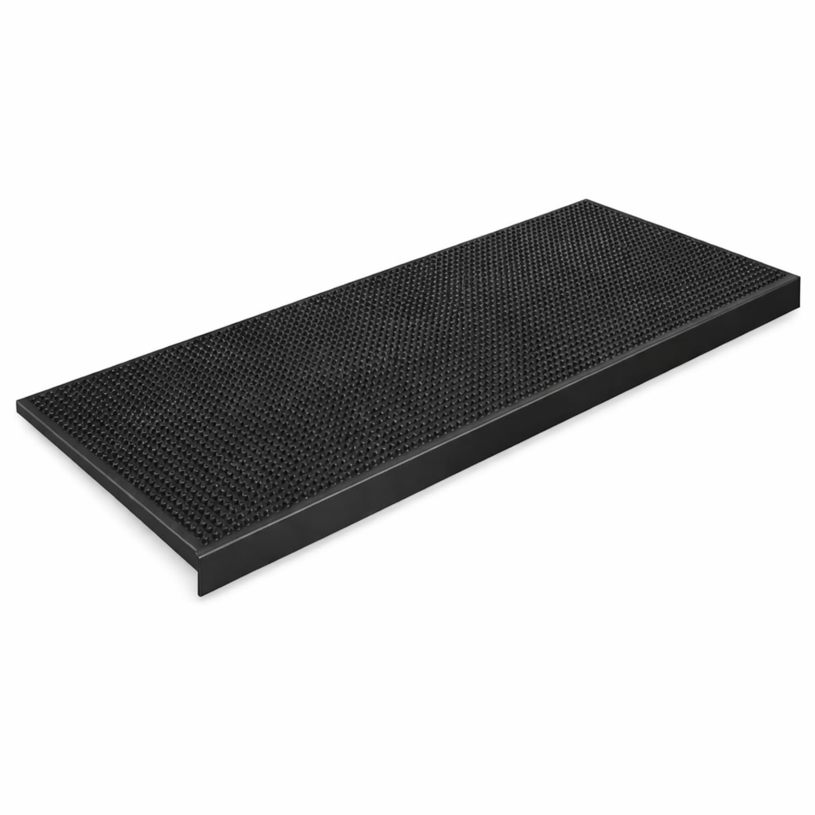 KARAT Stufenmatte aus Gummi - 1 Stück - 25 x 75 cm - wetterfeste & Rutschhemmende Treppenstufen Matten - Gummistufenmatte für Außen - Treppenauflage - Antirutschmatte Santiago