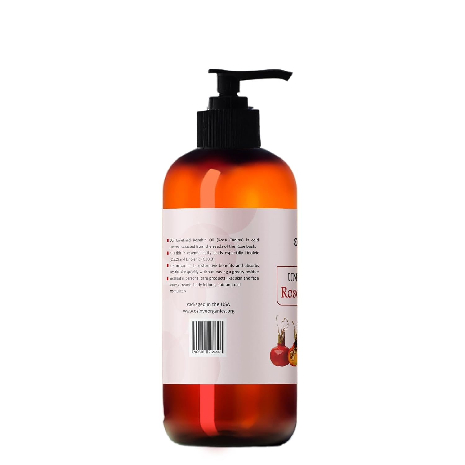 Unrefined Pure Organic Rosehip Oil-12oz - Image 4