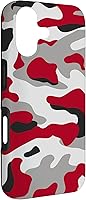 Vista 3 de red camo Print red and Black Camoflage Pattern Phone Case for iPhone 17