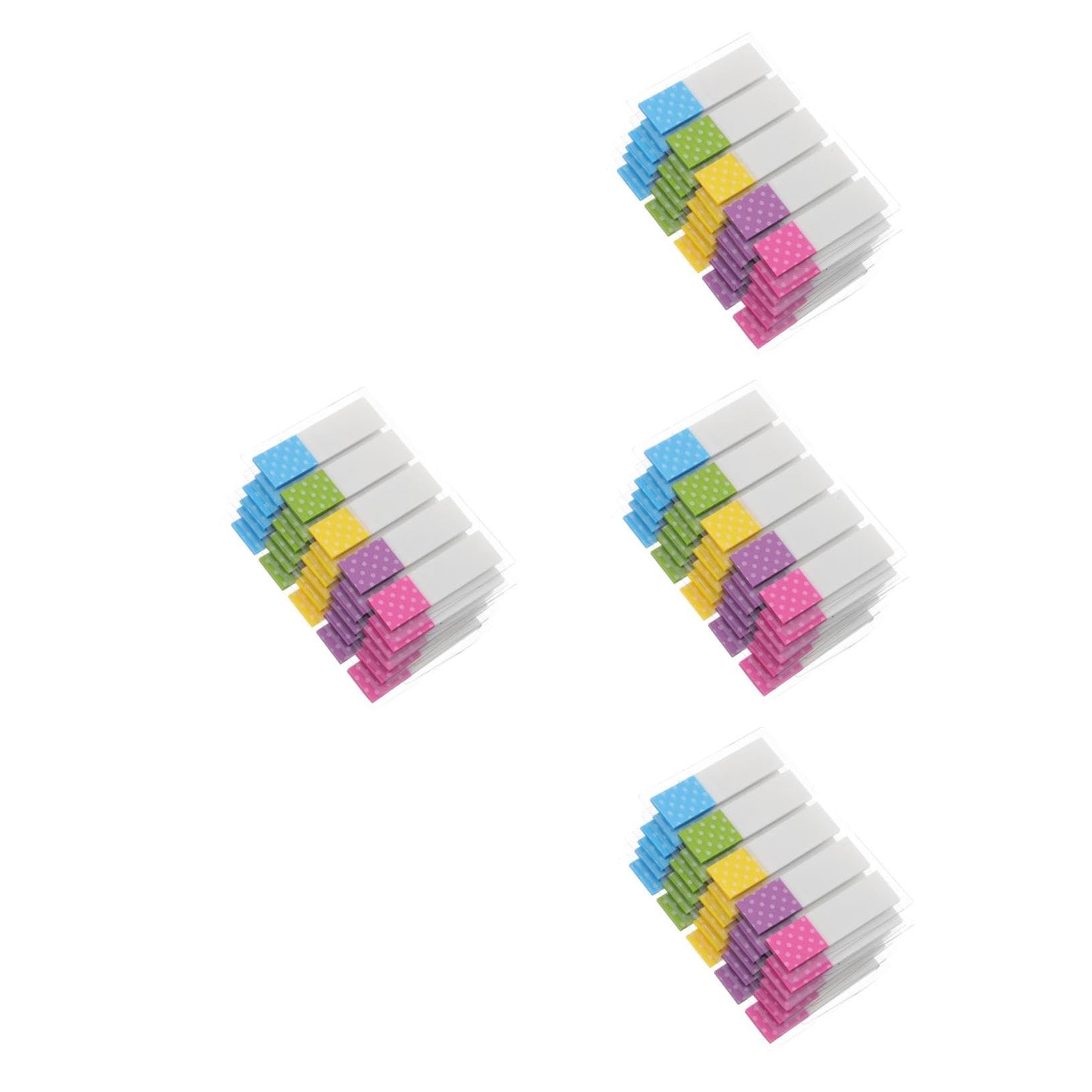 TEHAUX 24paquetes Etiquetas Adhesivas De Página Autoadhesivas Color Fluorescente Para Estudiantes Marcadores De Páginas Reposicionables y Prácticos Para Oficina y Escuela