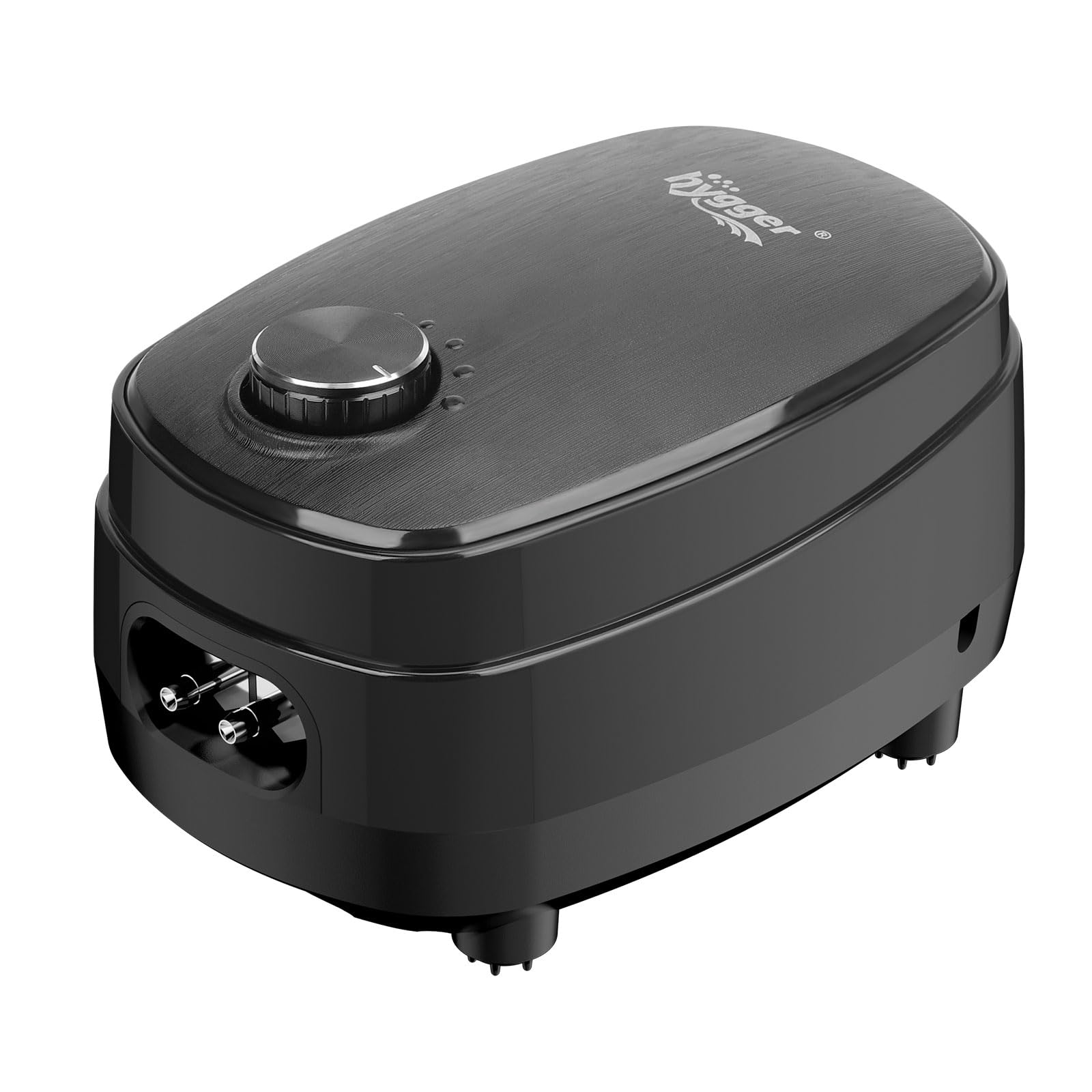 hygger Kit de bomba de aire para acuario, potente flujo de aire ajustable, silencioso, aireador de tanque de peces, bomba de oxígeno de doble salida y kit de accesorios para peceras, acuarios,