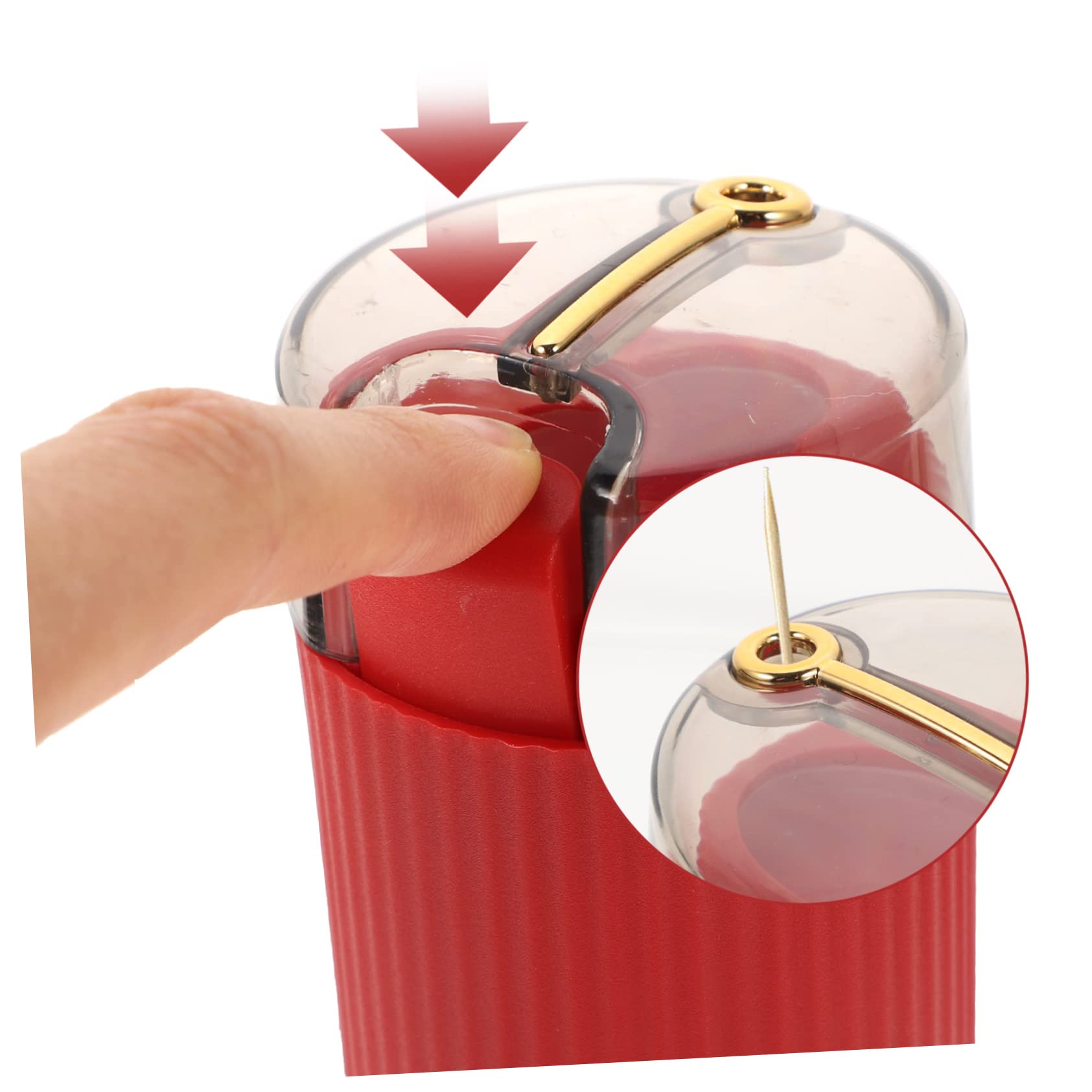 BEBEMOKO 2pcs Toothpick Holder Toothpicks Toothpick Organizer Toothpick Dispenser Container Home Kitchen Toothpick Dispenser Toothpick Storage Case Pressing Automatic Fruit Picks Dispensers