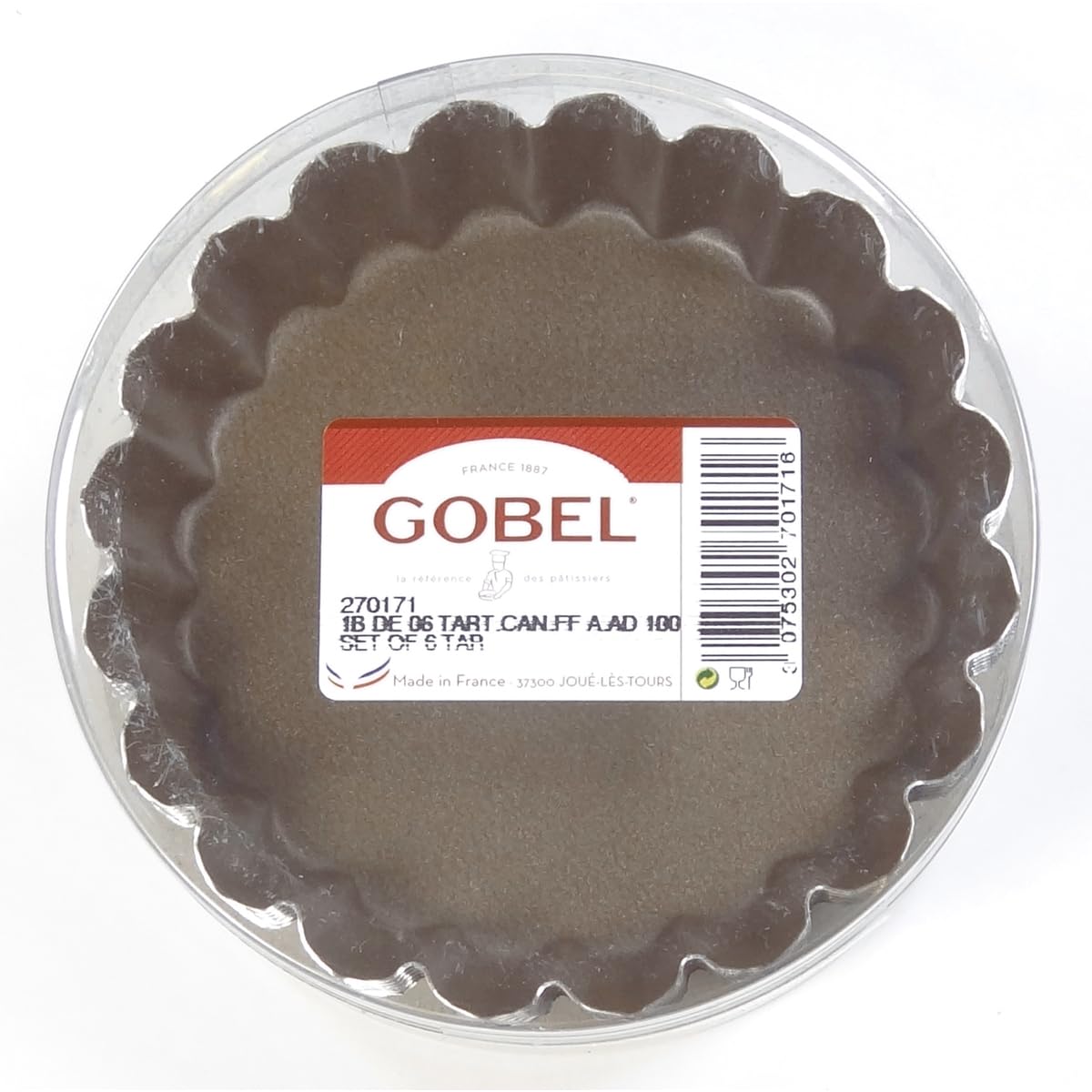 GOBEL 270171 Caja de 6 Tartas Acanaladas Antiadherentes