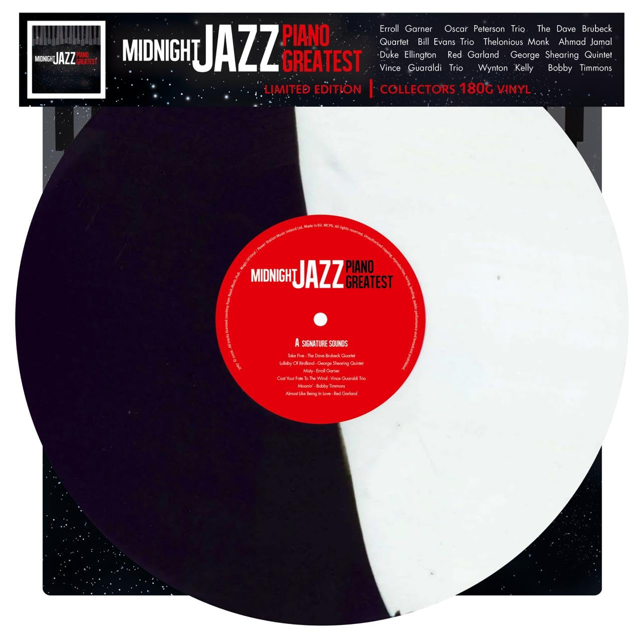 Midnight Jazz Piano Greatest - Limited Color Edition - 12 Classic Jazz Piano Tracks Featuring Dave Brubeck, Bill Evans, Thelonious Monk, Oscar Peterson and Many More