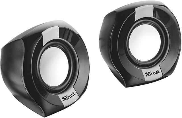 Trust 20943 Polo 2.0 Compact PC Speakers for Computer and Laptop, 8 W, USB Powered , Black