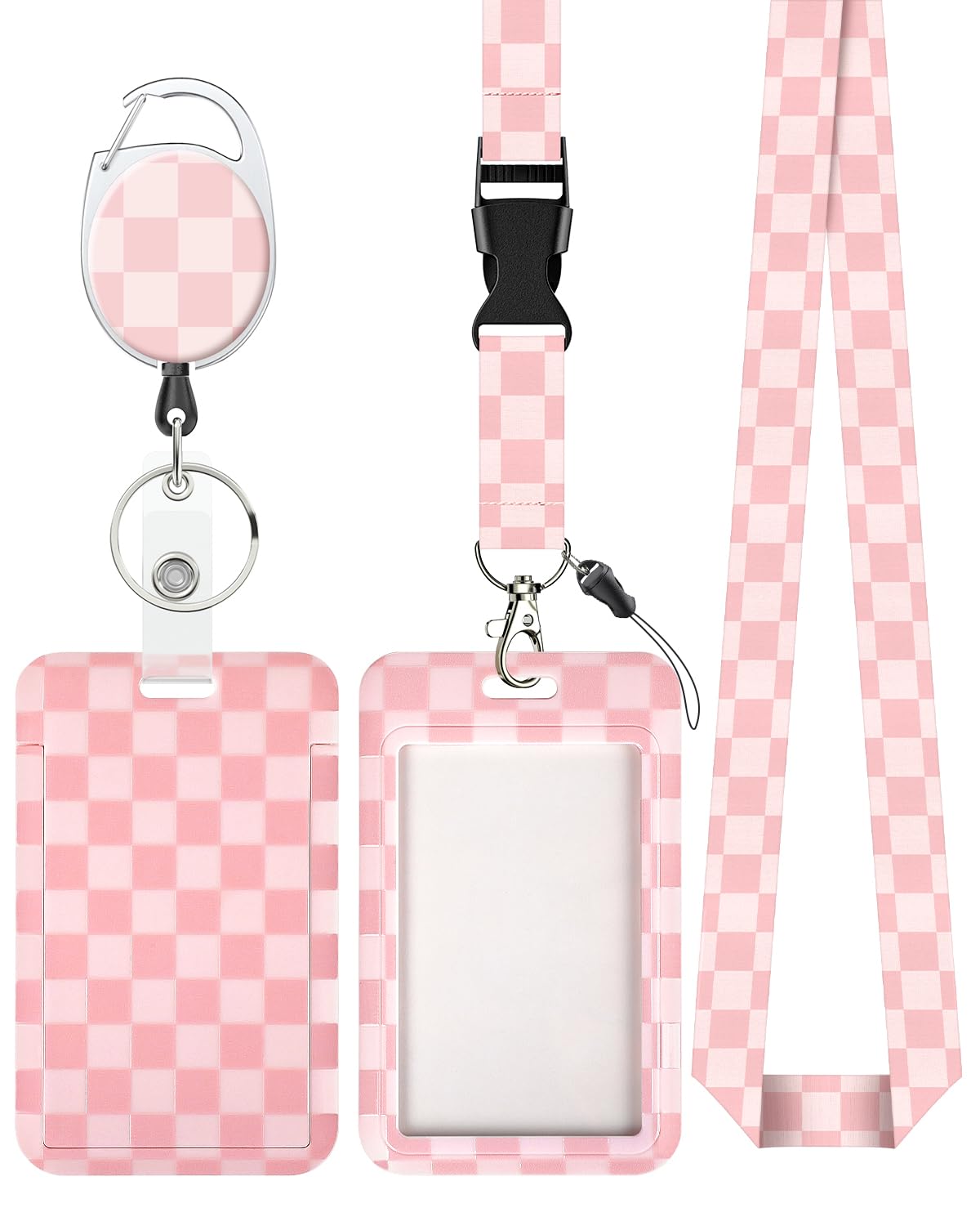 Uniclife Cute ID Badge Holder with Retractable Badge Reel & Lanyard