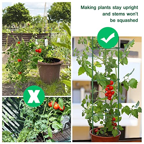 Docred 6 Pack Tomato Cage, Plant Supports Garden Stakes, Up To 49In Multi-Functional Garden Trellis Stakes For Climbing Plants Vegetables Flowers #TOP2