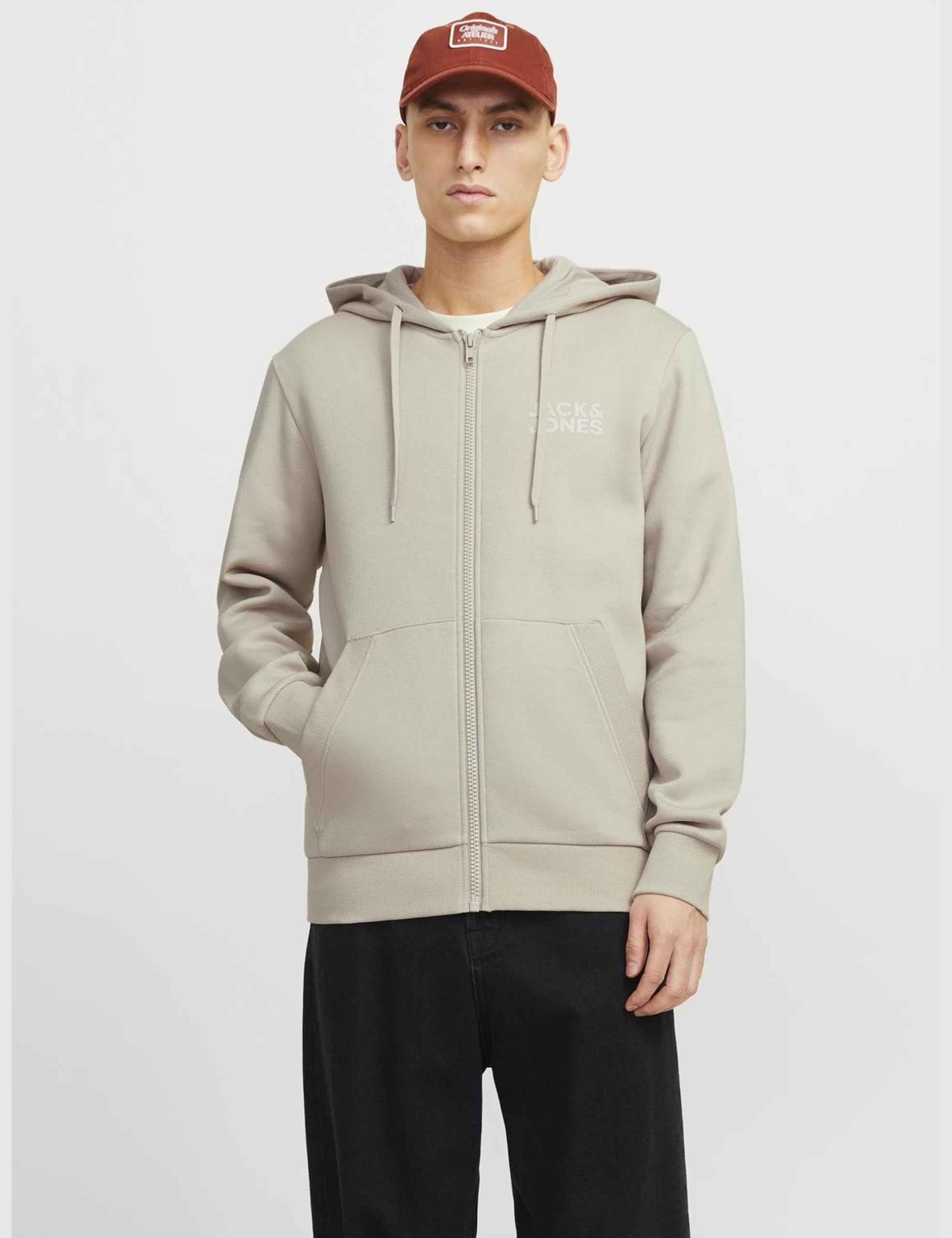 Jack & Jones Jjecorp Logo Sweat Zip Hood Sweat à Capuche zippé avec Logo Jjecorp Homme (Lot de 1)
