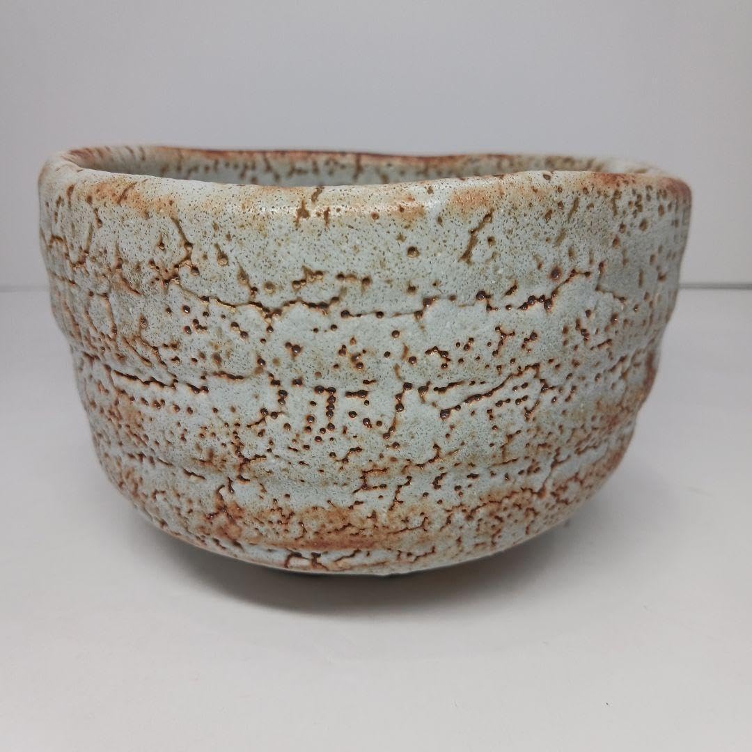Amazon.co.jp: Y1295-4 茶道具 志野茶碗 加藤清三造 弦月窯 共箱