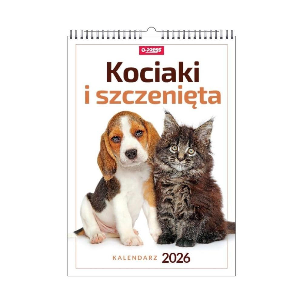 Kalendarz 2026 ścienny A3 Kociaki i Szczeniaki