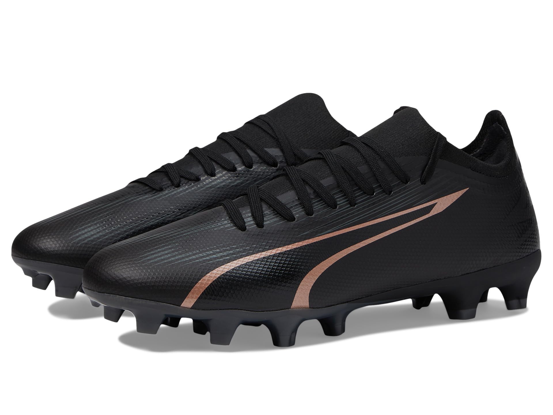 PUMA Ultra Match Firm Ground/Artificial Ground Puma Black/Copper Rose 8 D (M)