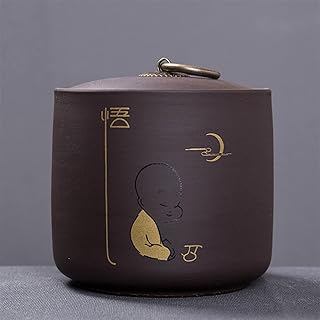 WMDSYGD Tea Casamics Cerámica Puer Té Té Té Caja de Almacenamiento Té Jar Dulces Jar Dried Fruit Contenedor Púrpura Arcilla Especias Caja de Almacenamiento Envases para Alimentos (Color : K)