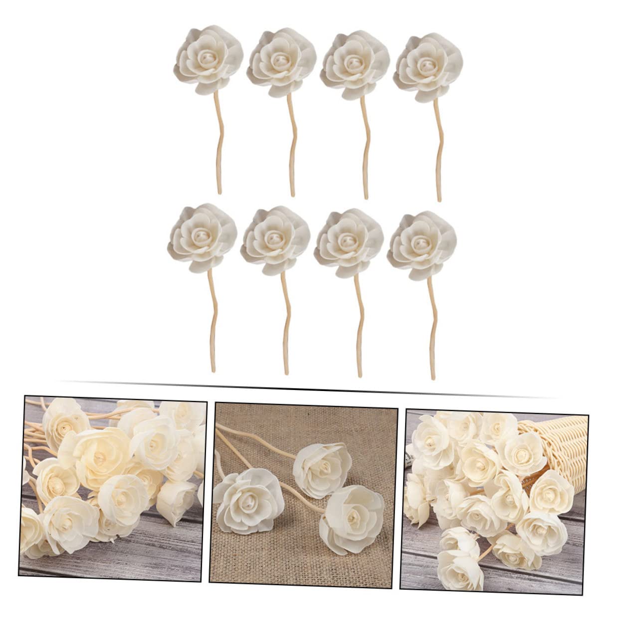 MAGICLULU 32stücke Teiliges Rattan Aromatherapie Diffuser-stäbchen Mit Trockenblumen Handgemachte Duftstäbchen Für Ätherische Öle Für Raumduft Und Entspannung