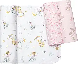 Papi Textil Cueiro Estampado, Rosa, 80 cmx50 cm, Pacote de 3
