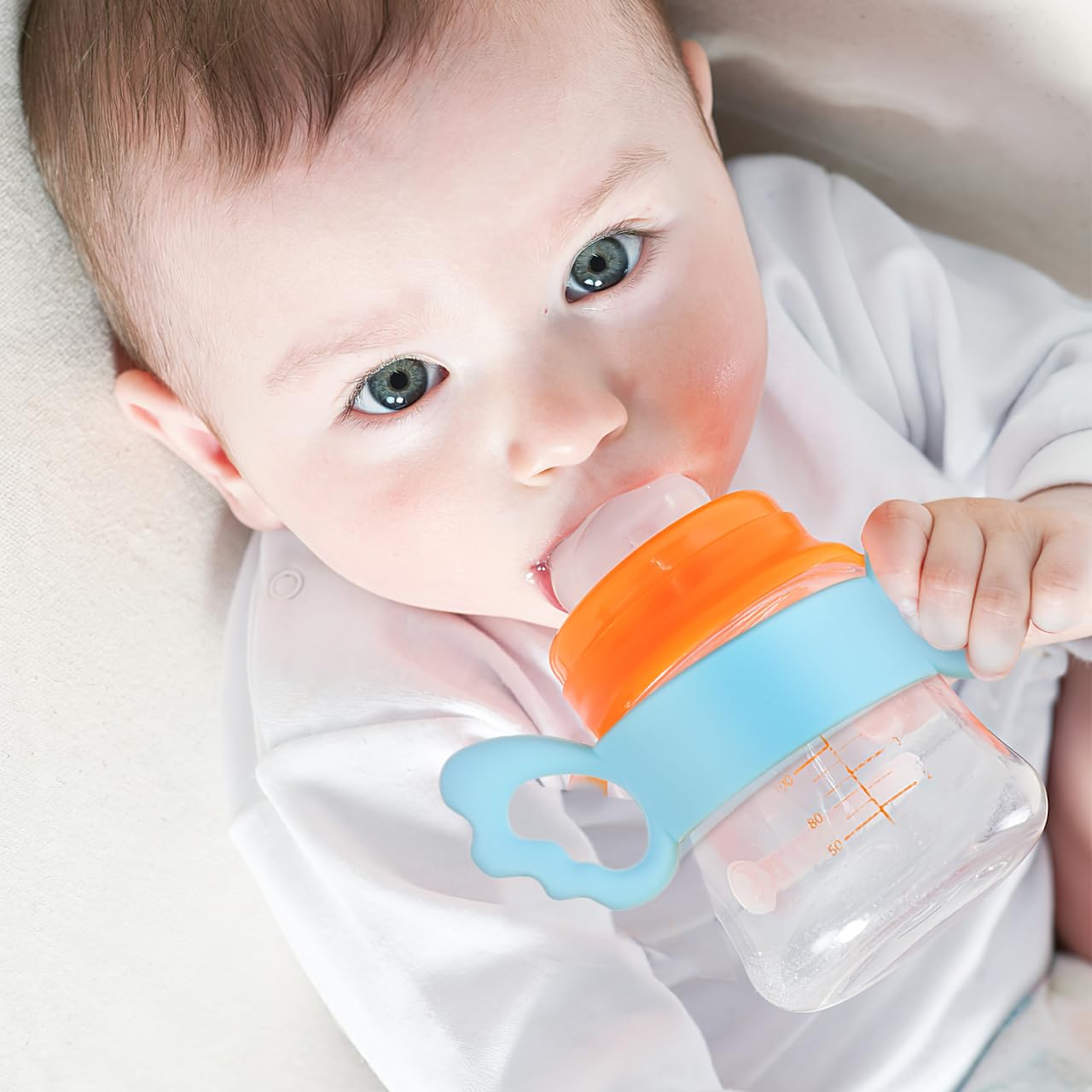 Toddmomy Flasche Mam Flaschen 4 Babyflaschengriff Silikonflaschengriff Weithals-Flaschenhalter Einfache Tragegriffe Sicherheits- - Für -Milchflasche Mam Flaschen Mam Flaschen